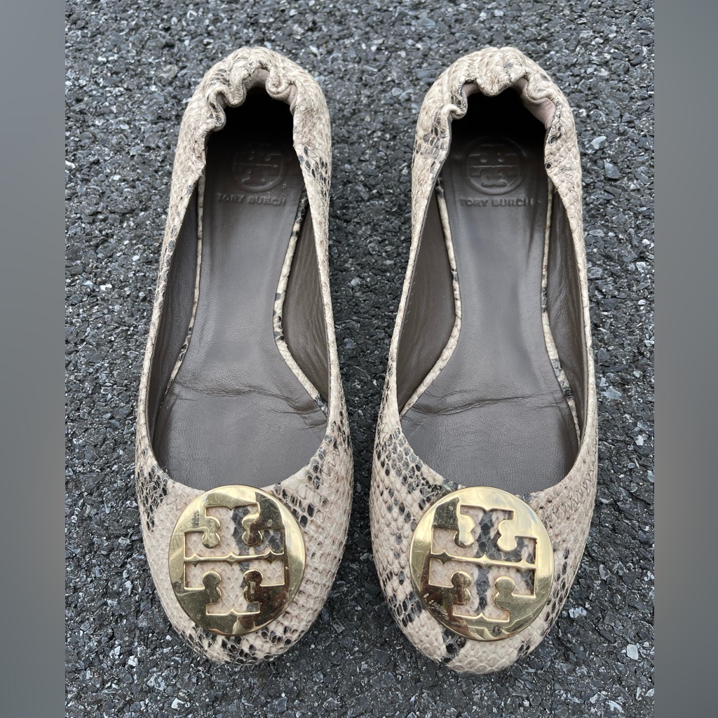 Tory Burch Reva Python Ballet Flat
